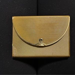 Vintage 1940s-1950s COTY powder compact envelope style, compact, gold tone